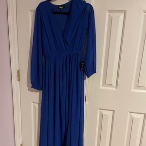Royal Blue Long Sleeve Maxi
